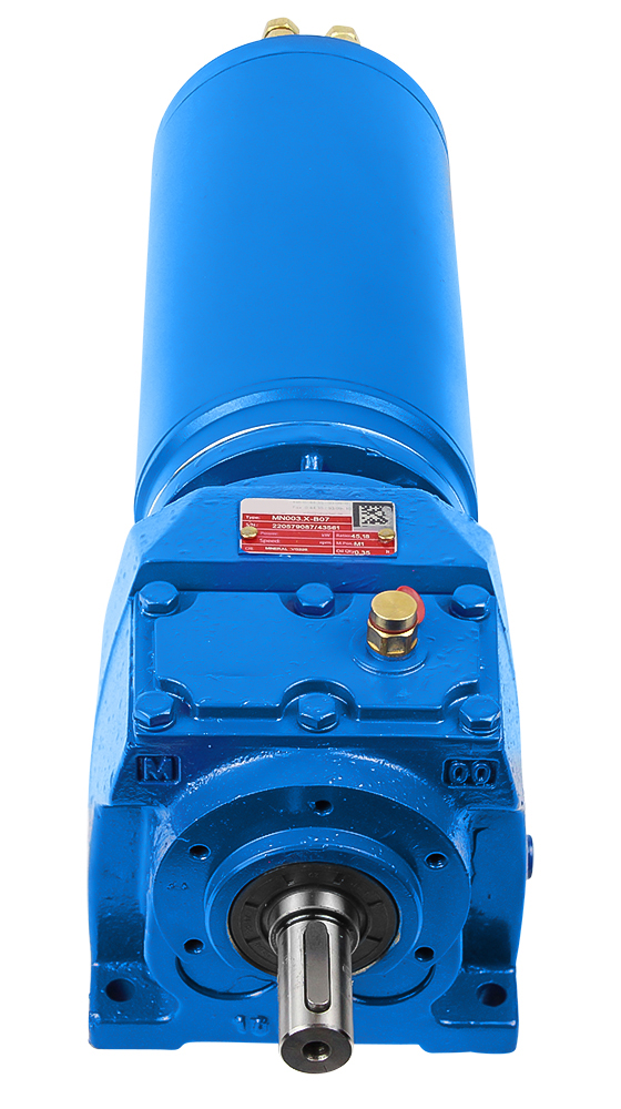 MV002-DC600-2, 24V, 0.80kW, 538 rpm, IP66 Helical geared motor